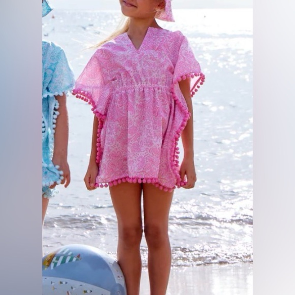 NWT‎ Marie Raxevsky GIRL'S KAFTAN PAISLEY PINK size 6/8